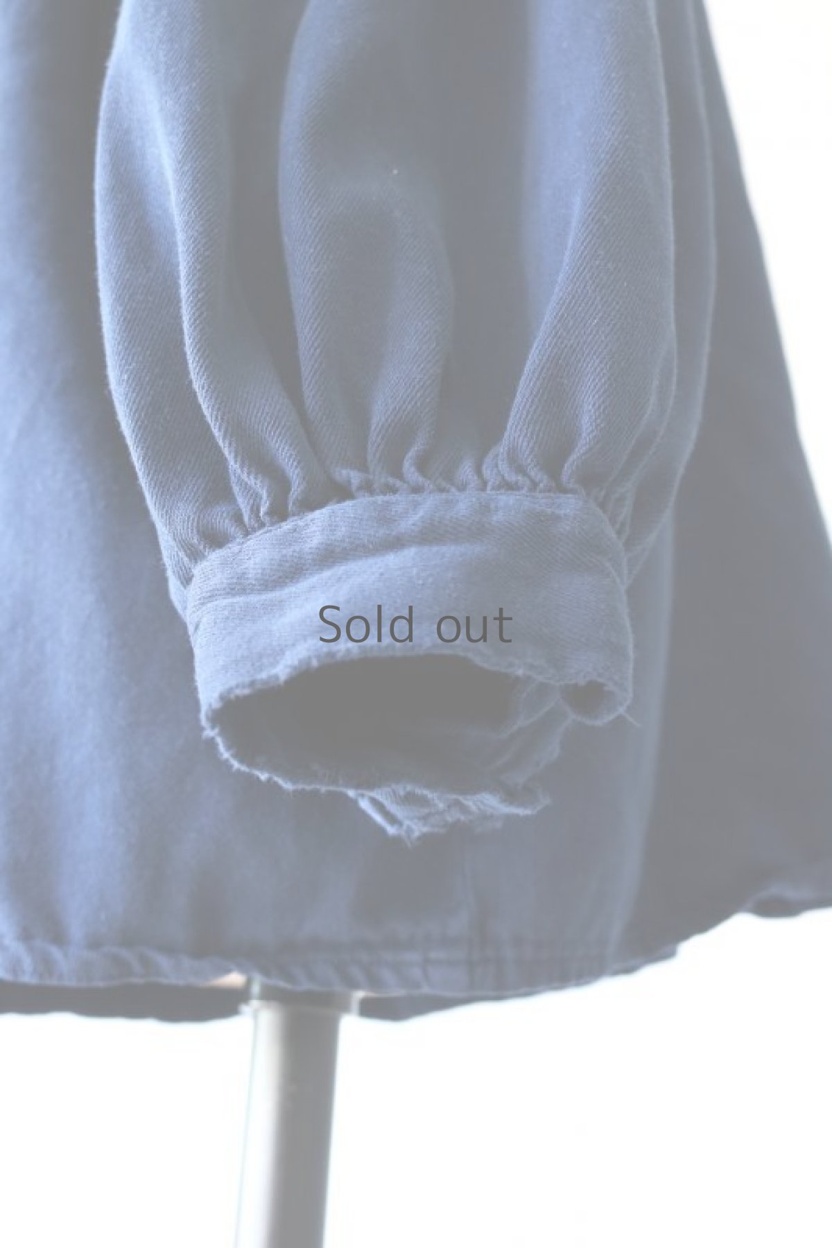 画像11: 【オーストリア】ビンテージコットン×染め　プルオーバーチロルシャツ(紺) (11)