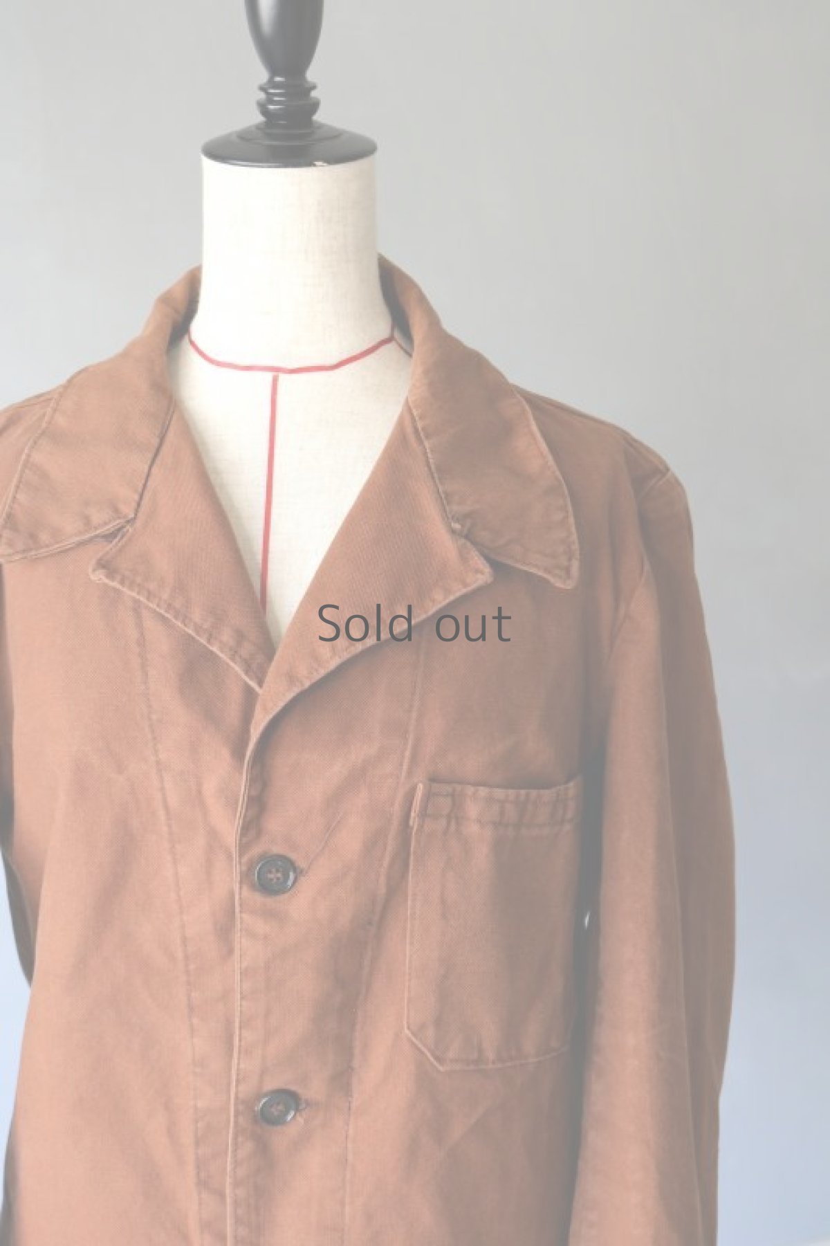 画像4: 【イタリア】ビンテージ　プリズナーワークジャケット（ブラウン） (4)