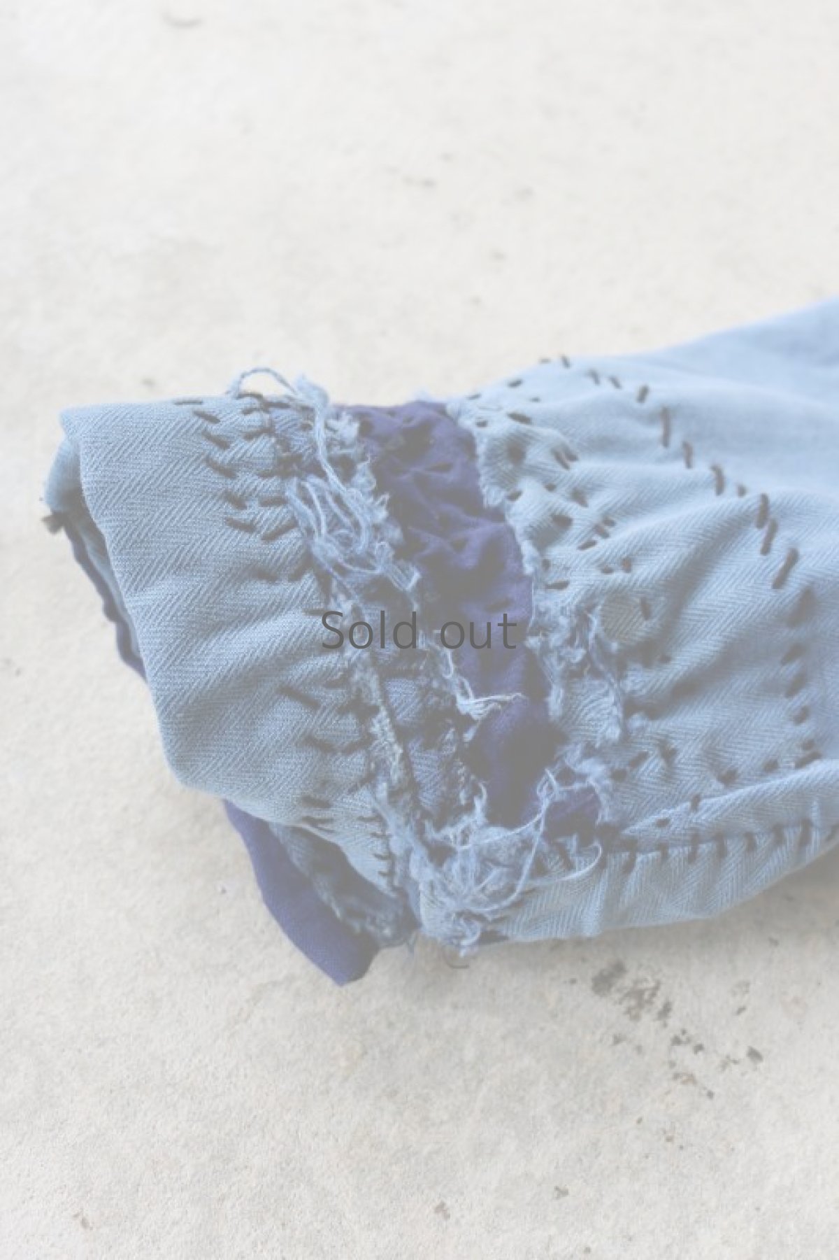 画像5: 【MITSUGU SASAKI】ビンテージリメイク　袖口パッチワークリペア　ワークシャツ (5)