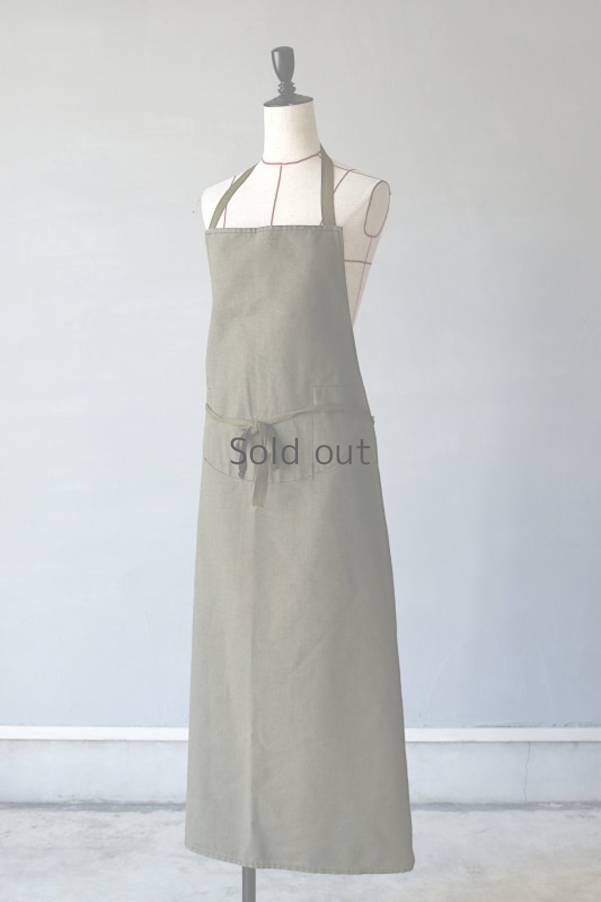 画像2: 【ブルガリア】ミリタリー　ロングエプロン（オリーブブラウン） (2)