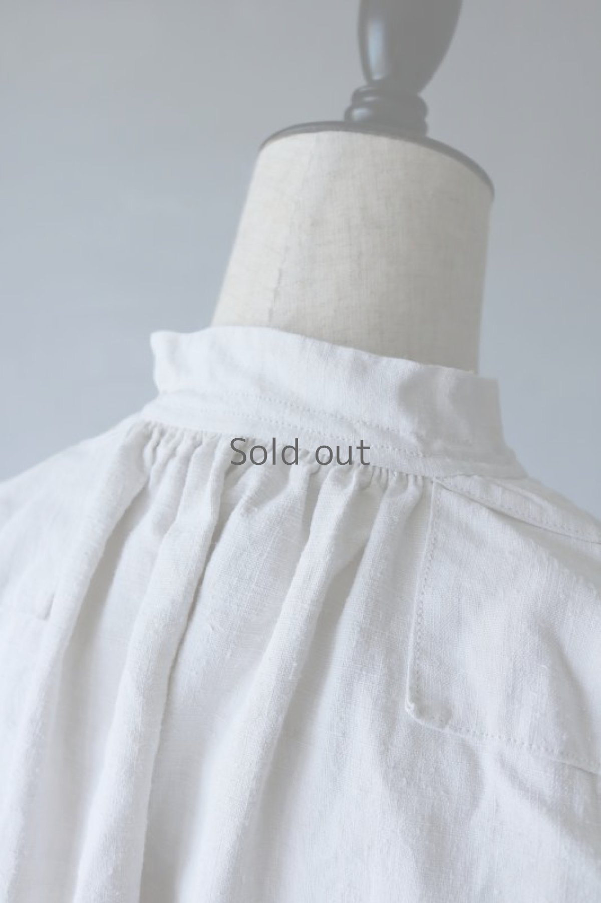 画像12: 【フランス】アンティークリネン　スモックロングシャツ（レアなデザイン） (12)