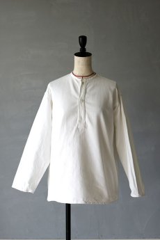 画像2: 【旧ソビエト】ビンテージミリタリー　ホワイトシャツ（裏起毛） (2)
