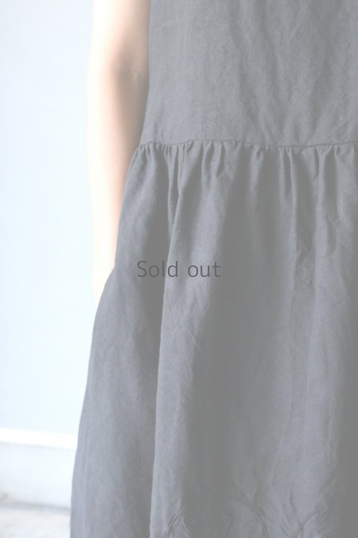 画像5: 【ササキチホ】アンティークリネン×染め　インナーワンピース（黒/カットワークレース/AF） (5)