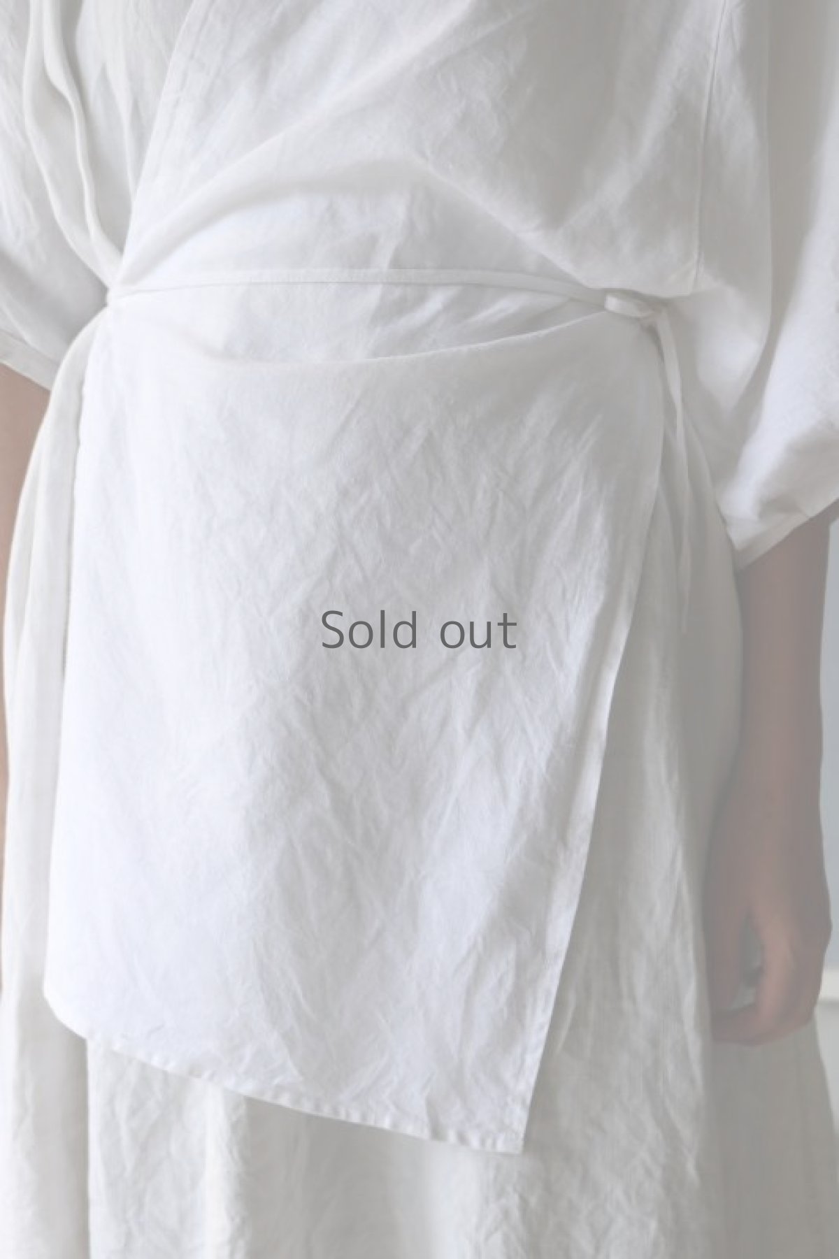 画像4: 【ササキチホ】アンティークリネン　半身ブラウス(ロング丈/ホワイト) (4)