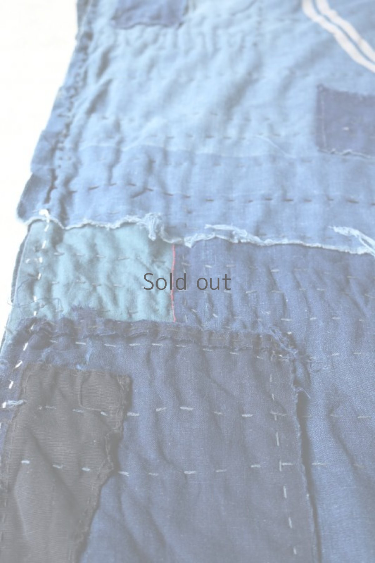 画像7: 【MITSUGU SASAKI】日本古布　藍染パッチワーク　RUGマット (7)