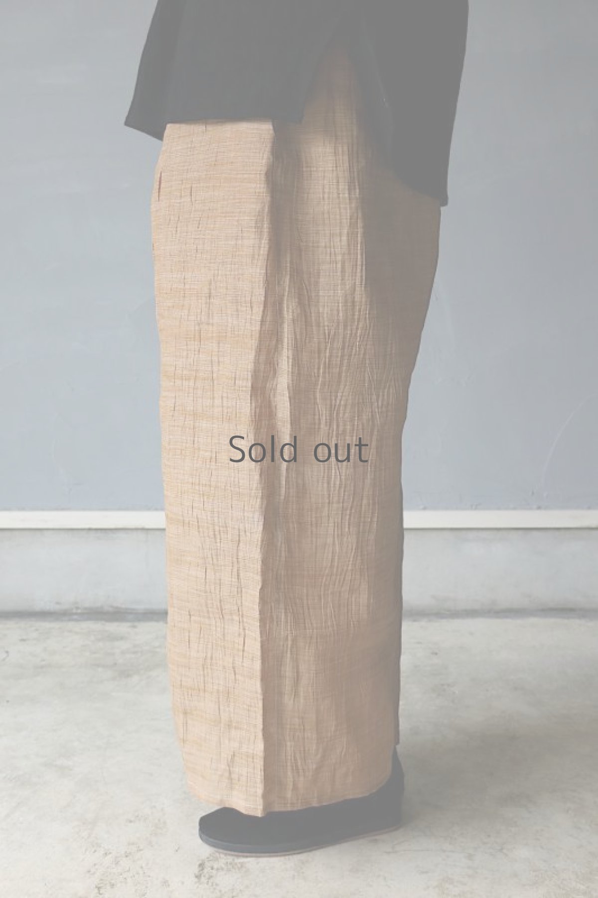 画像7: 【ササキチホ】古布麻 裾紐　ワイドパンツ（小千谷ちぢみ） (7)