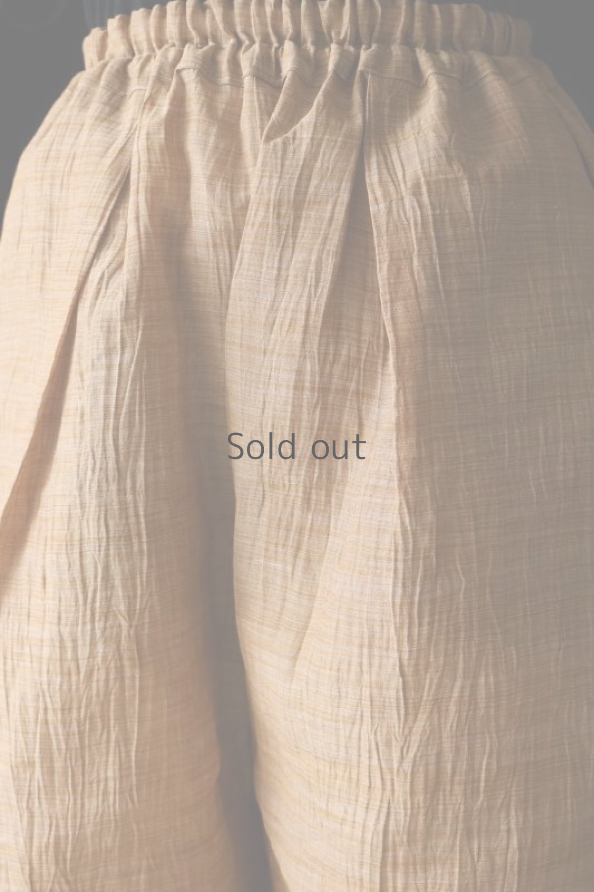 画像9: 【ササキチホ】古布麻 裾紐　ワイドパンツ（小千谷ちぢみ） (9)