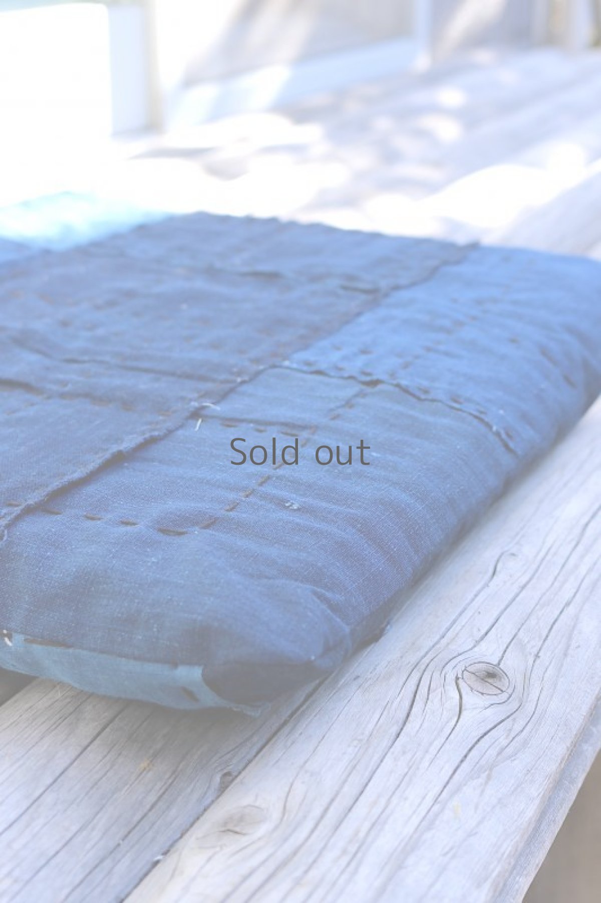 画像16: 【MITSUGU SASAKI】日本古布　藍染パッチワーク　ZABUTON (16)