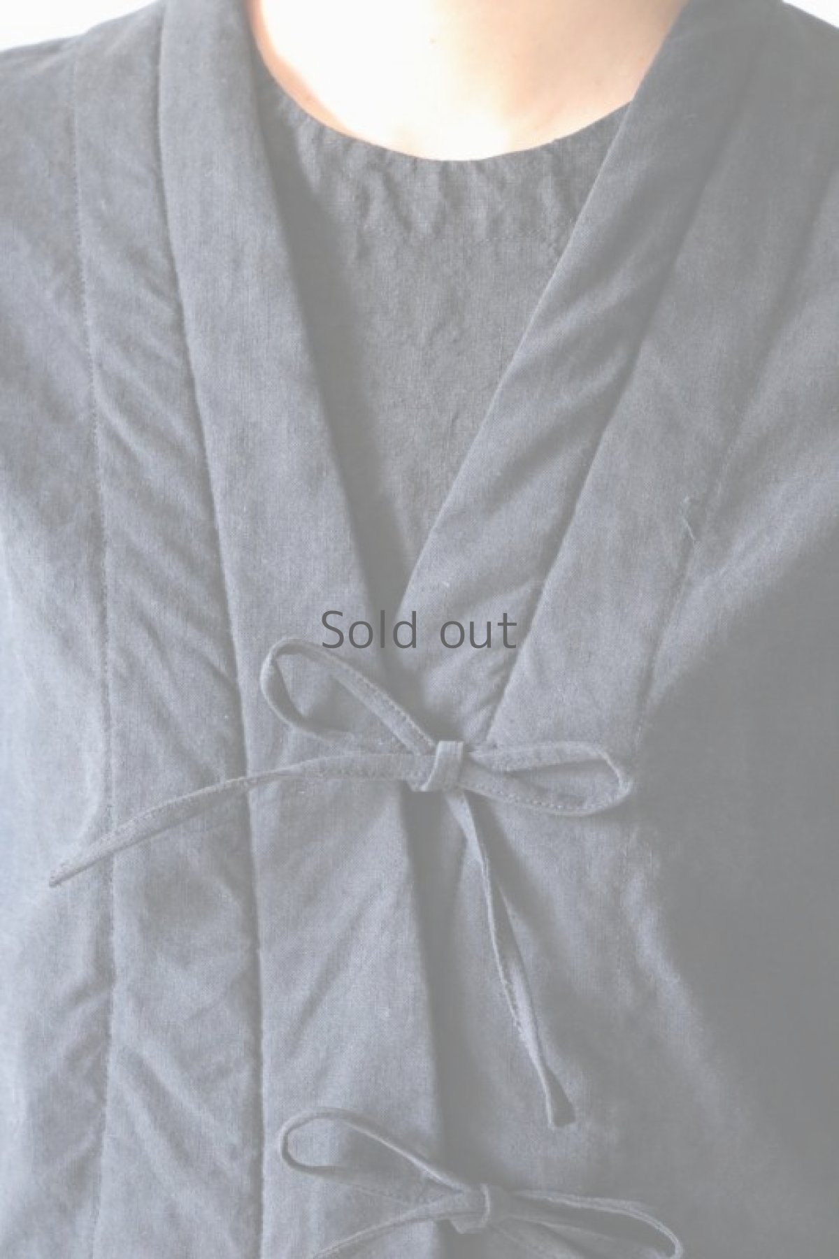 画像5: 【ササキチホ】アンティークリネン×染 シャツジャケット（黒色 ） (5)