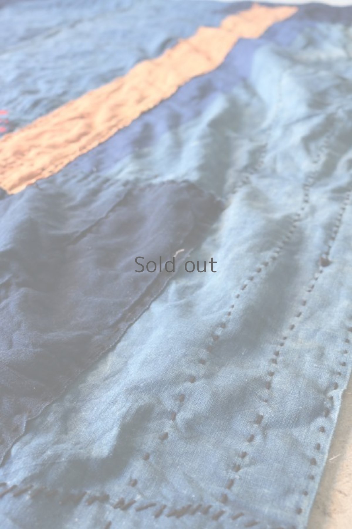 画像5: 【MITSUGU SASAKI】日本古布　藍染パッチワーク　RUGマット (5)