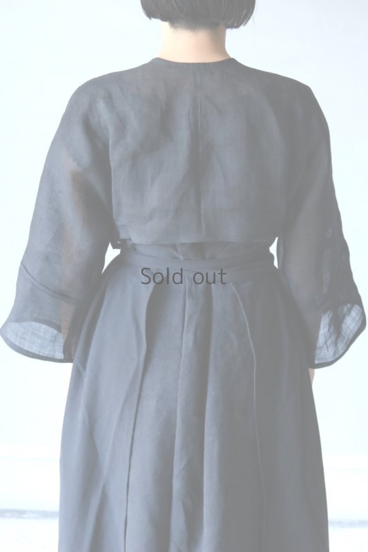 画像11: 【ササキチホ】古布　麻短衣（黒） (11)