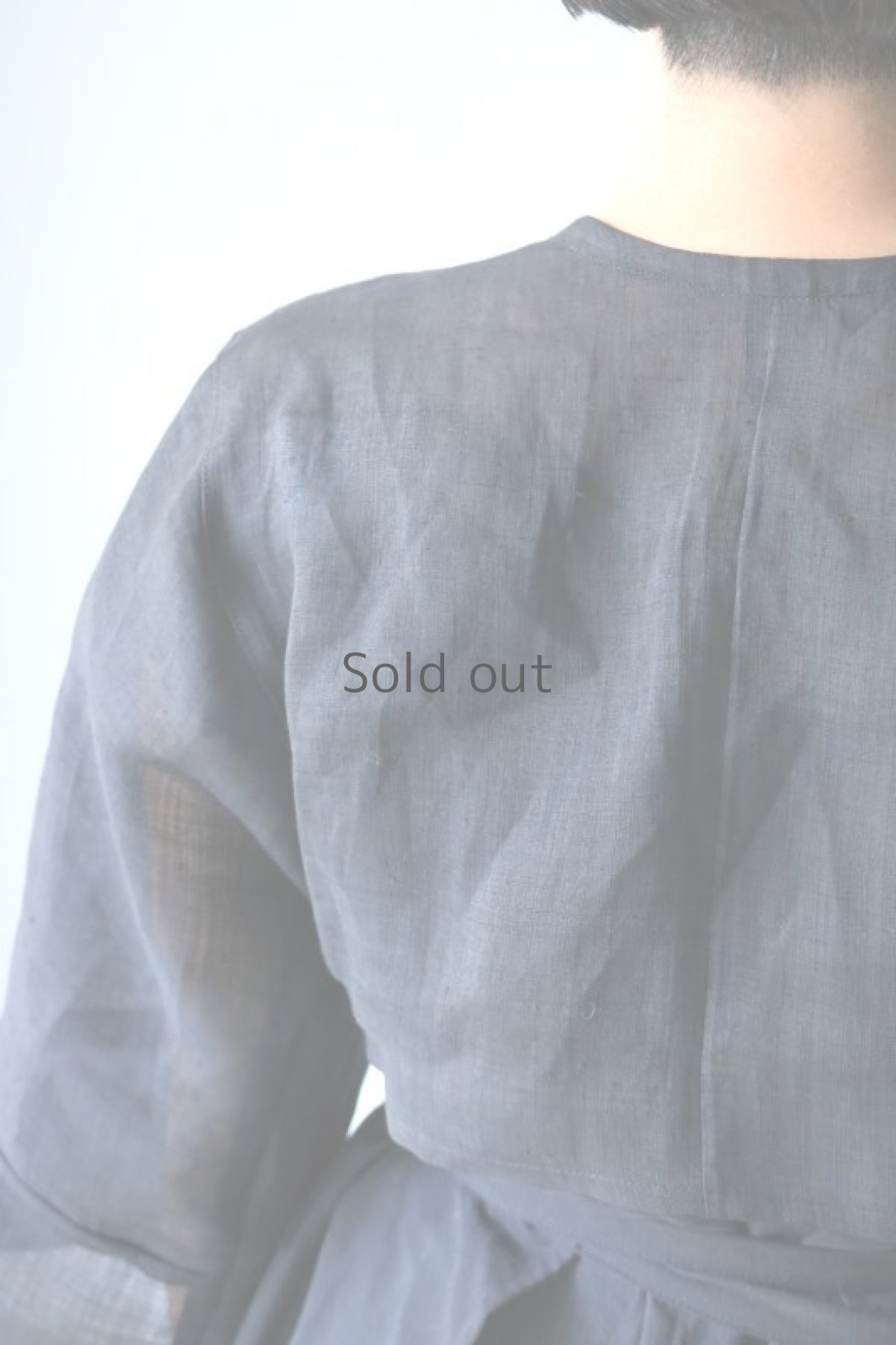 画像12: 【ササキチホ】古布　麻短衣（黒） (12)