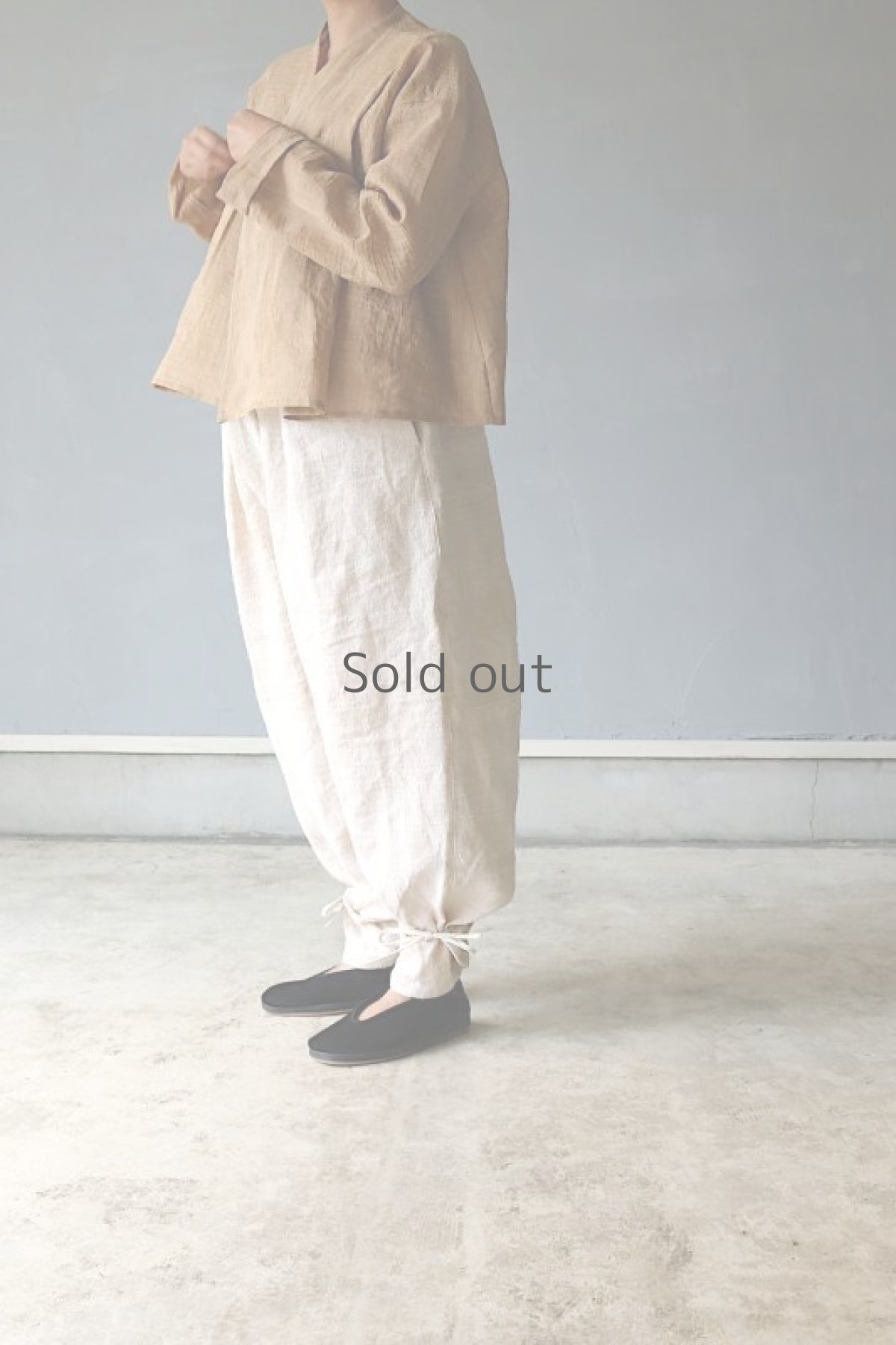 画像5: 【ササキチホ】古布　前紐　麻長衣（小千谷ちぢみ） (5)