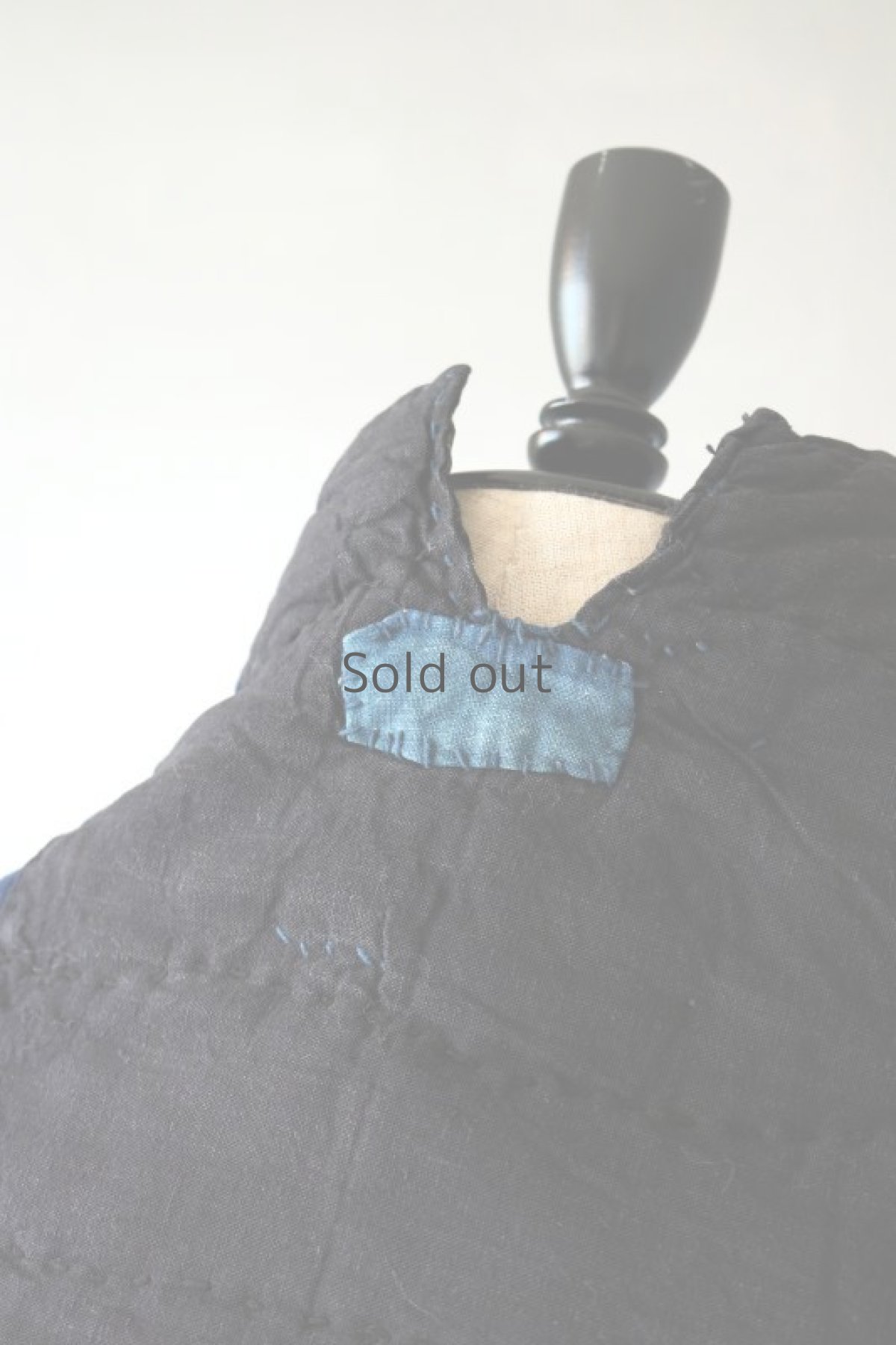 画像8: 【MITSUGU SASAKI】BORO古布　キルティング　ろんぐ首巻き（藍染・縞々） (8)