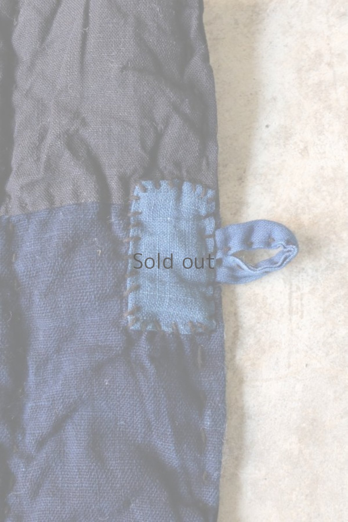 画像11: 【MITSUGU SASAKI】BORO古布　キルティング　しょ〜と首巻き（藍染・縞々） (11)