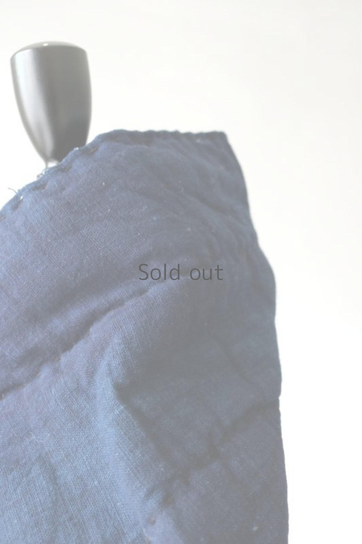 画像6: 【MITSUGU SASAKI】BORO古布　キルティング　しょ〜と首巻き（藍染・縞々） (6)