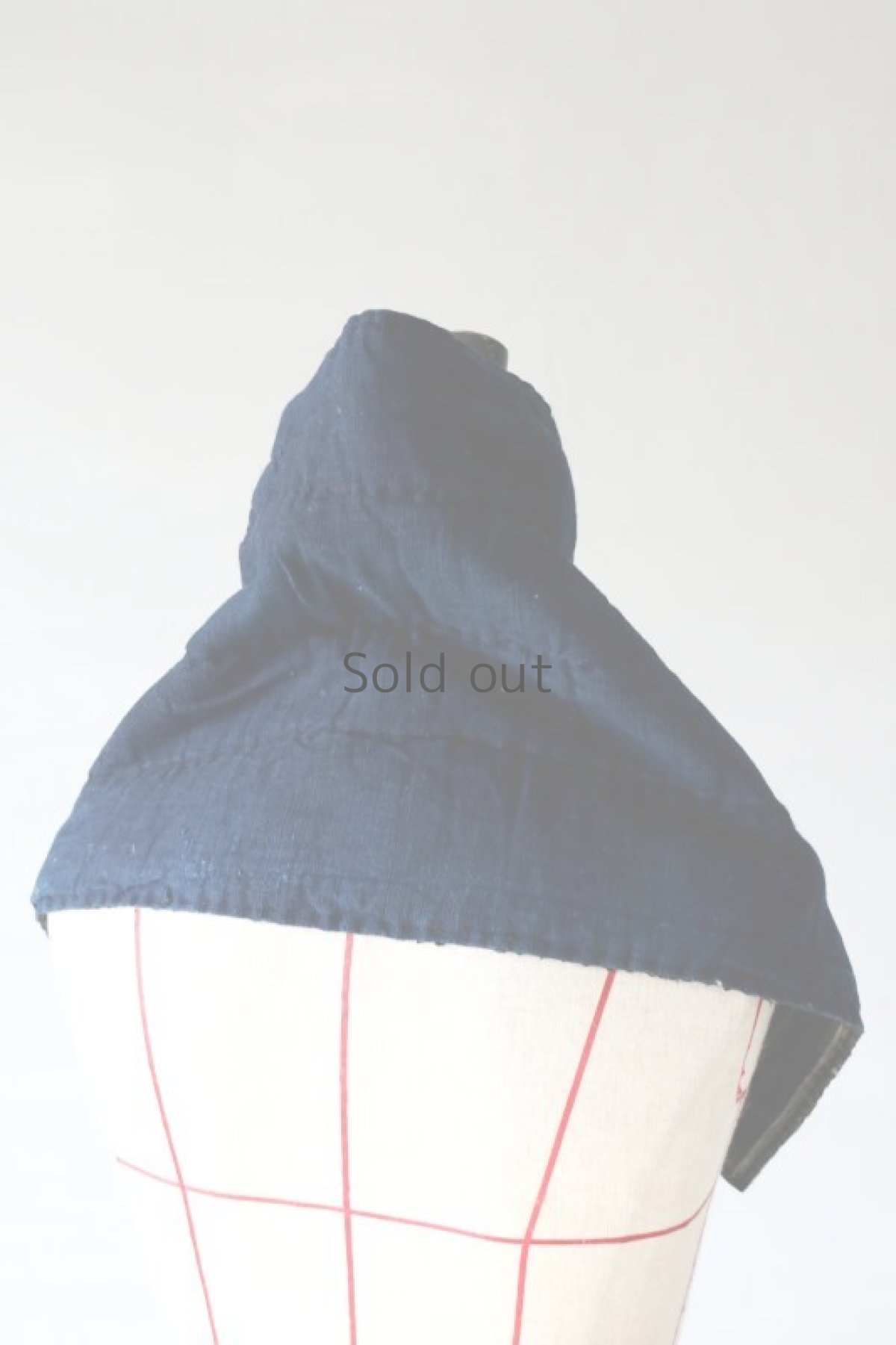 画像7: 【MITSUGU SASAKI】BORO古布　キルティング　しょ〜と首巻き（藍染・縞々） (7)