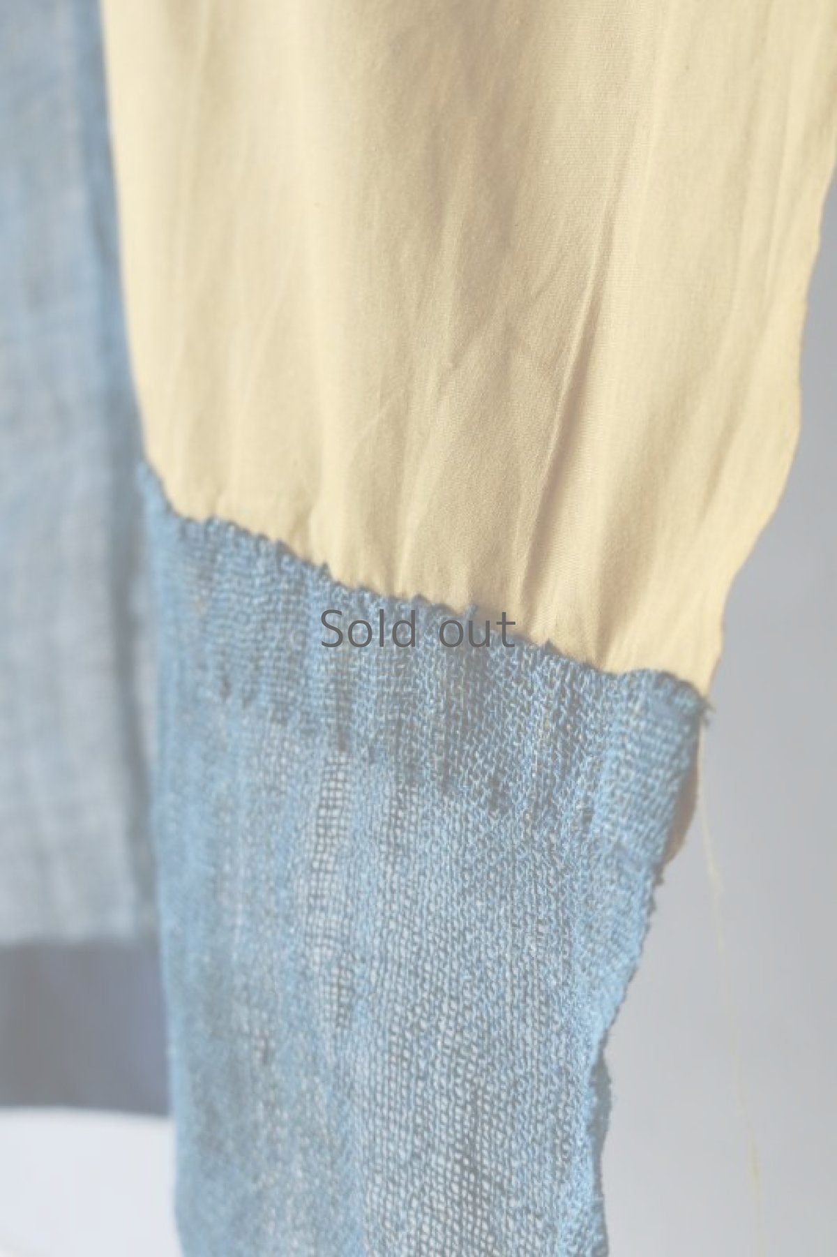 画像5: 【MITSUGU SASAKI】日本古布　パッチワーク壁掛け（藍・蚊帳） (5)