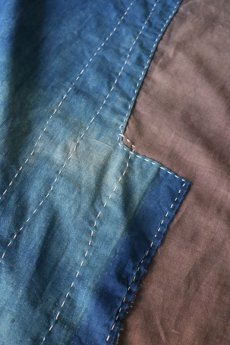 画像6: 【MITSUGU SASAKI】BORO古布　柔らか木綿のパッチワークショール（藍染・朱色） (6)