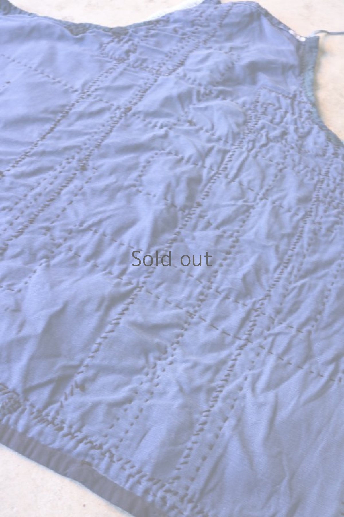 画像13: 【MITSUGU SASAKI】BORO古布　藍染古布を縫い合わせたフレンチワークエプロン　 (13)