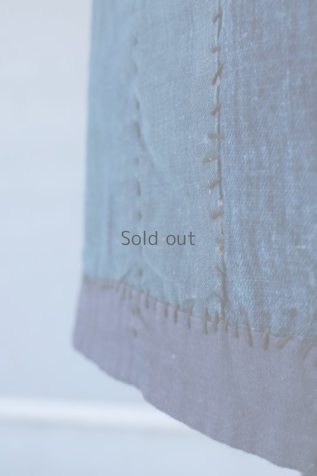 画像6: 【MITSUGU SASAKI】BORO古布　藍染古布を縫い合わせたフレンチワークエプロン　 (6)