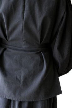 画像9: 【ササキチホ】アンティークリネン×染め 長胴衣（黒） (9)