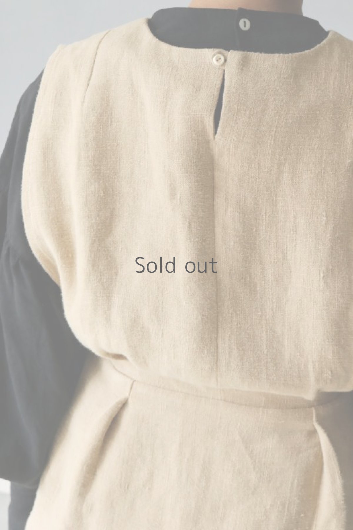 画像7: 【ササキチホ】アンティークリネン×染め 長胴衣（ベージュ） (7)