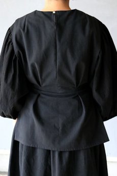 画像7: 【ササキチホ】アンティークリネン×染め 長胴衣（黒） (7)
