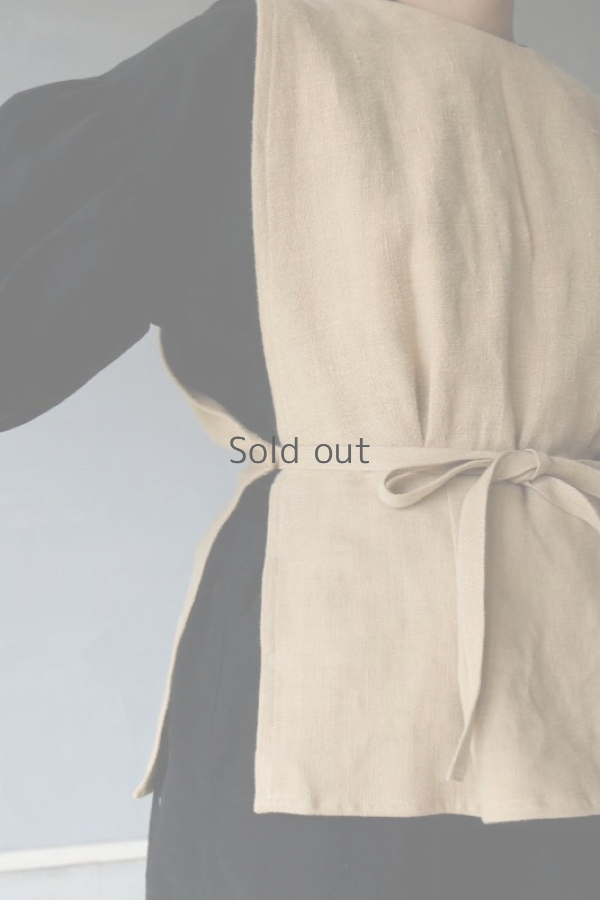 画像5: 【ササキチホ】アンティークリネン×染め 長胴衣（ベージュ） (5)