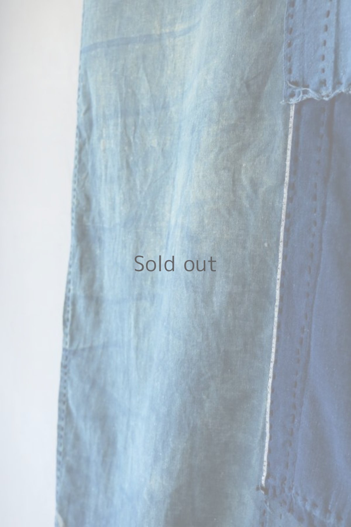 画像7: 【MITSUGU SASAKI】日本古布　パッチワーク壁掛け（藍色） (7)