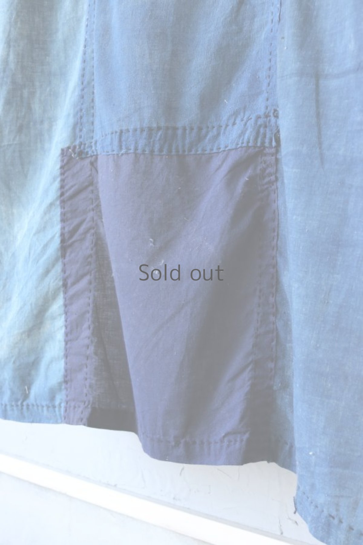 画像9: 【MITSUGU SASAKI】日本古布　パッチワーク壁掛け（藍色） (9)