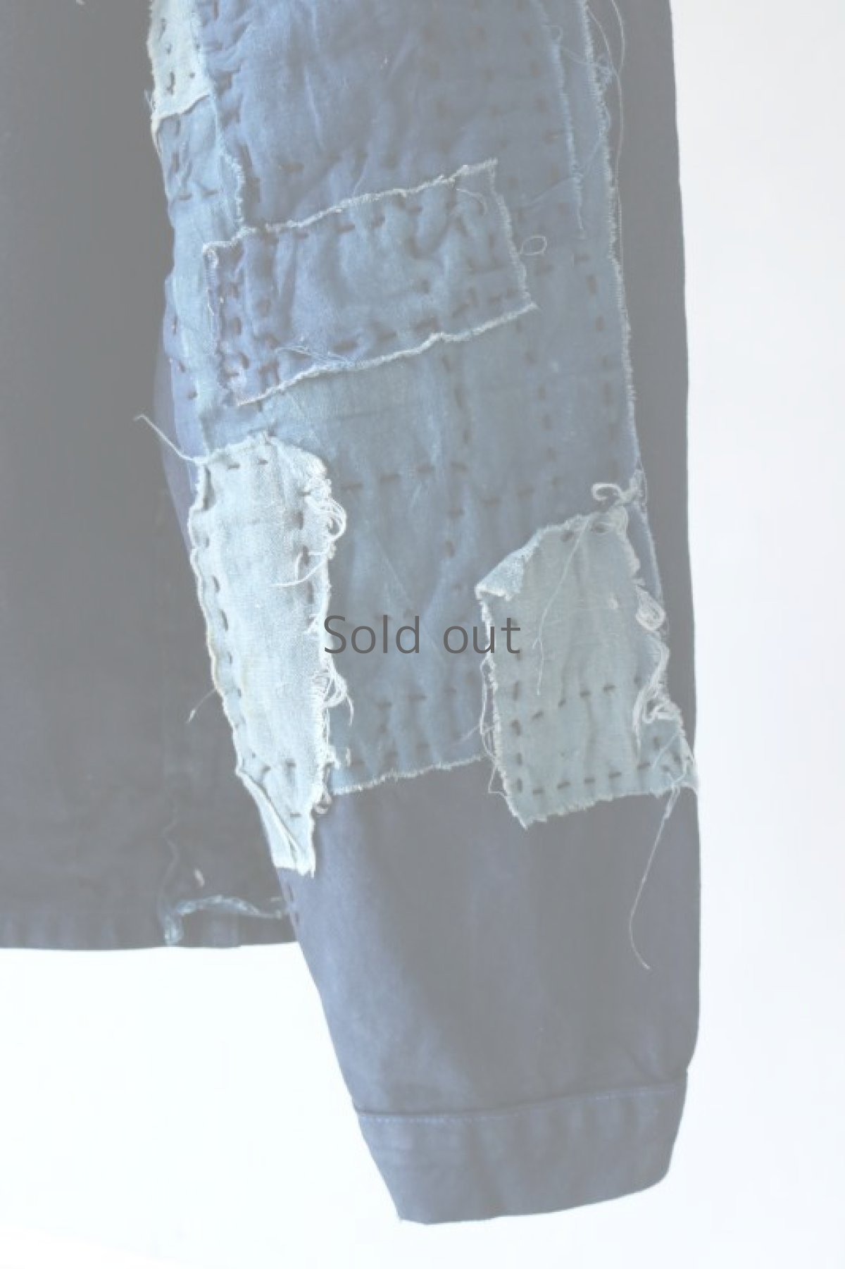 画像11: 【MITSUGU SASAKI】ビンテージリメイク×古布　後染めパッチワーク刺し子ワークジャケット (11)