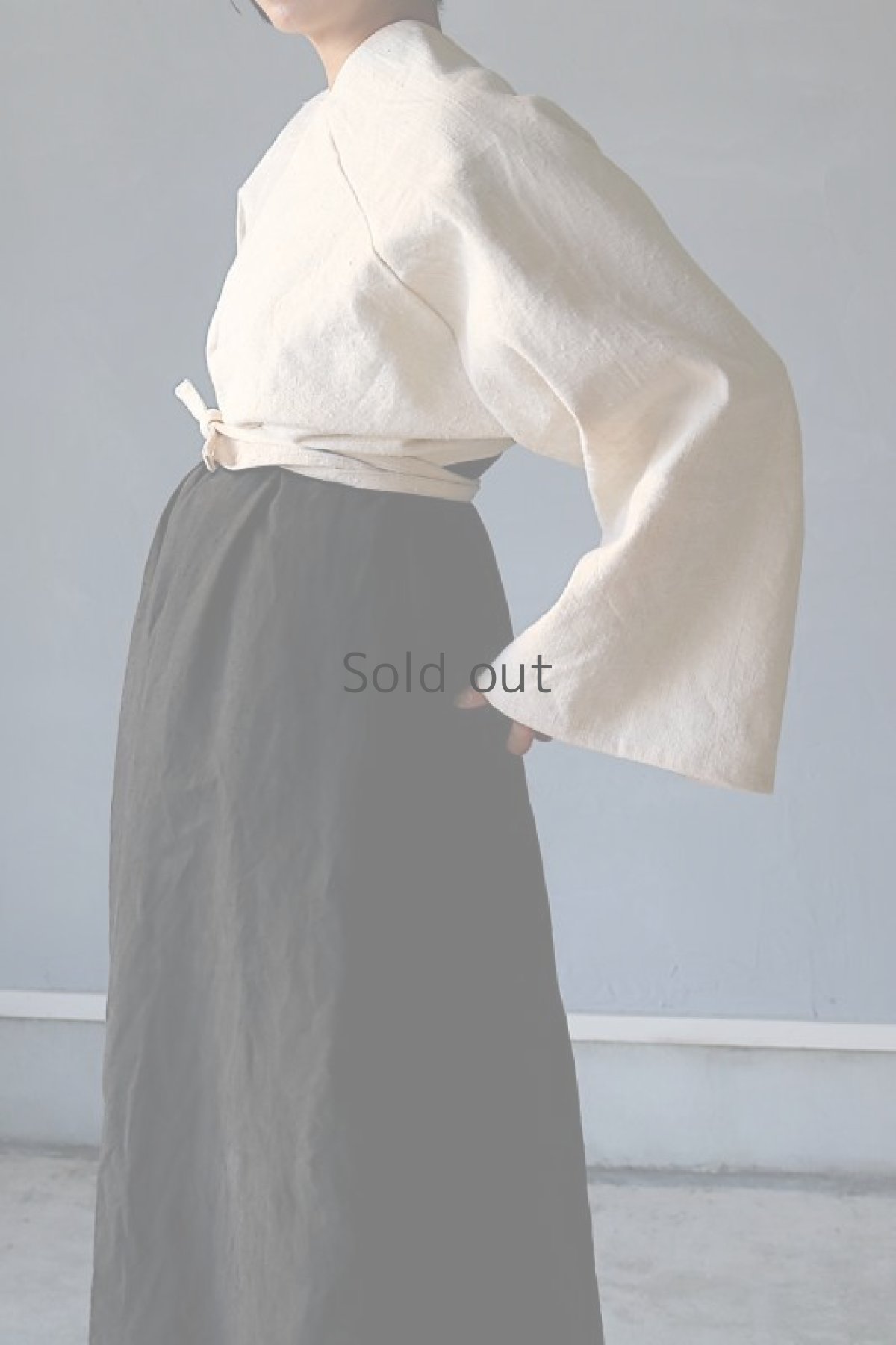 画像4: 【ササキチホ】アンティークリネン　アドスリーブス　”粧”　（生成り） (4)