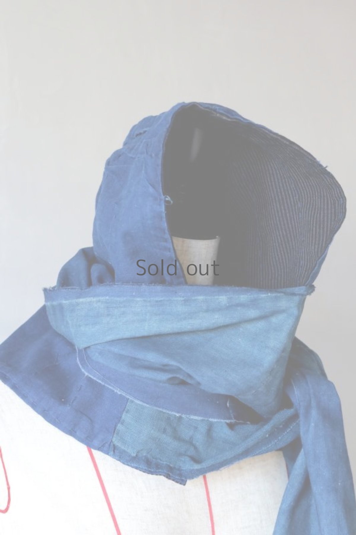 画像3: 【MITSUGU SASAKI】BORO古布　"NINJA"頭巾ショール (3)