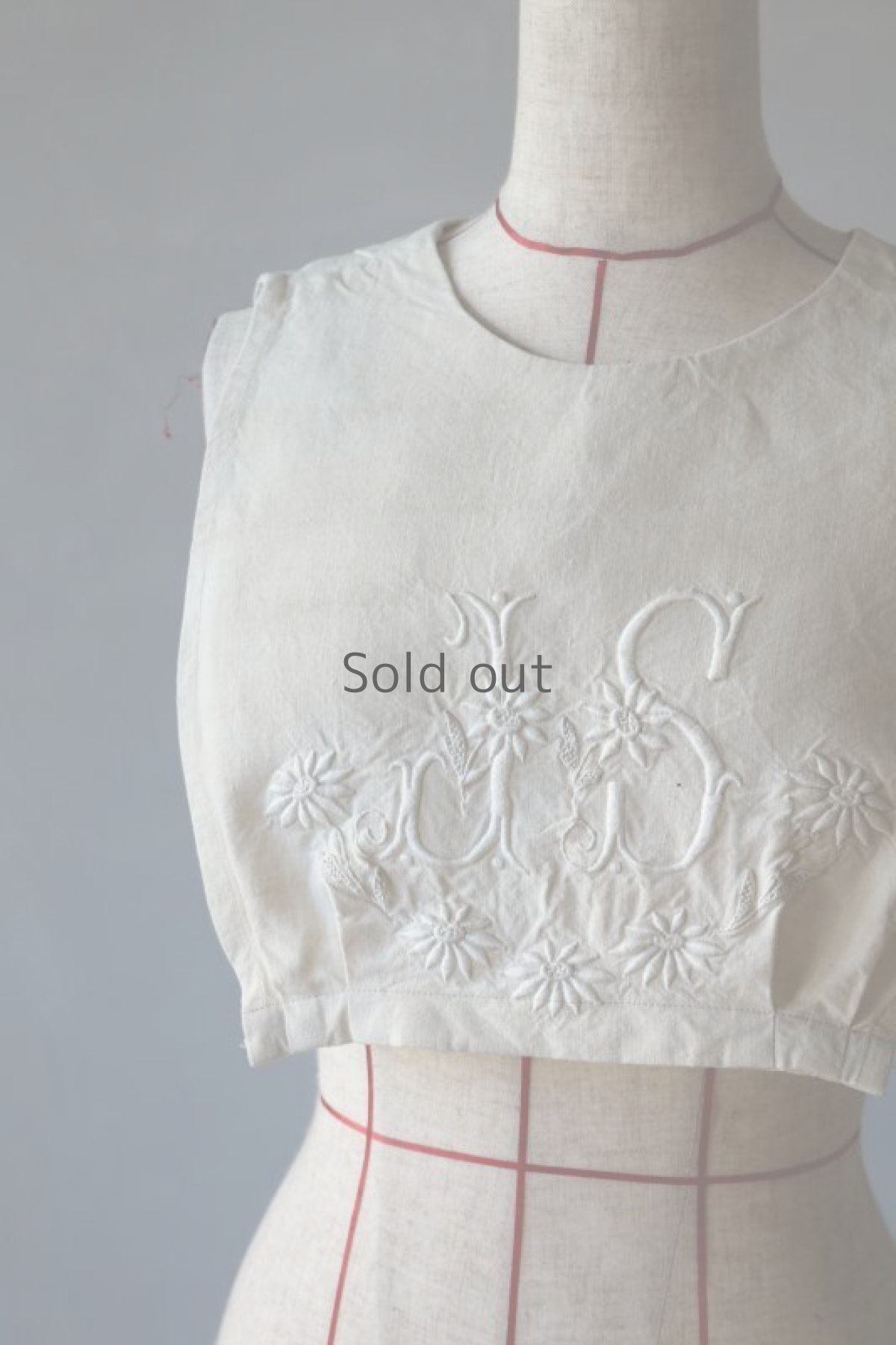 画像3: 【ササキチホ】アンティークリネン 胸飾り（生成り/JS） (3)