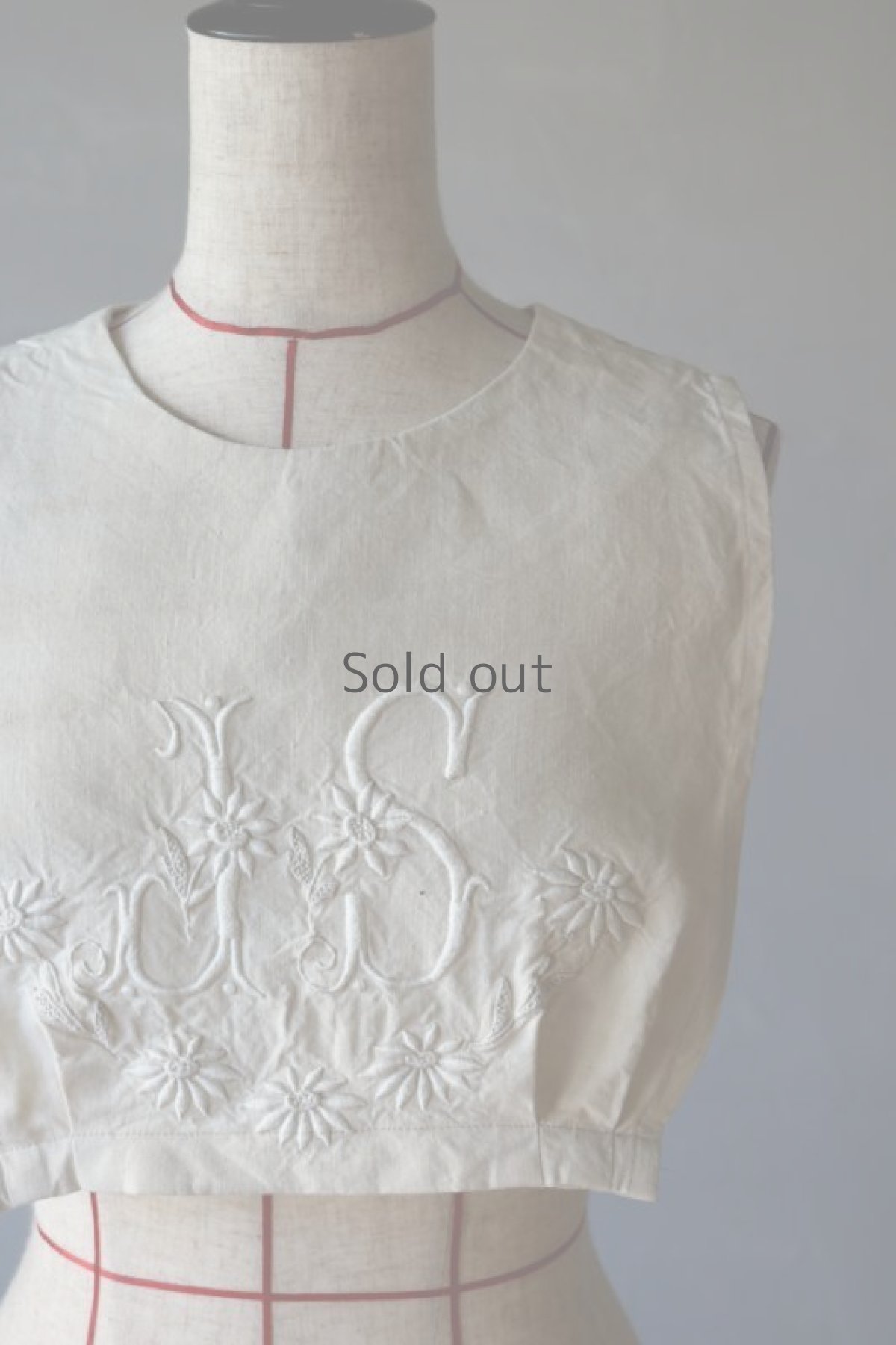 画像4: 【ササキチホ】アンティークリネン 胸飾り（生成り/JS） (4)