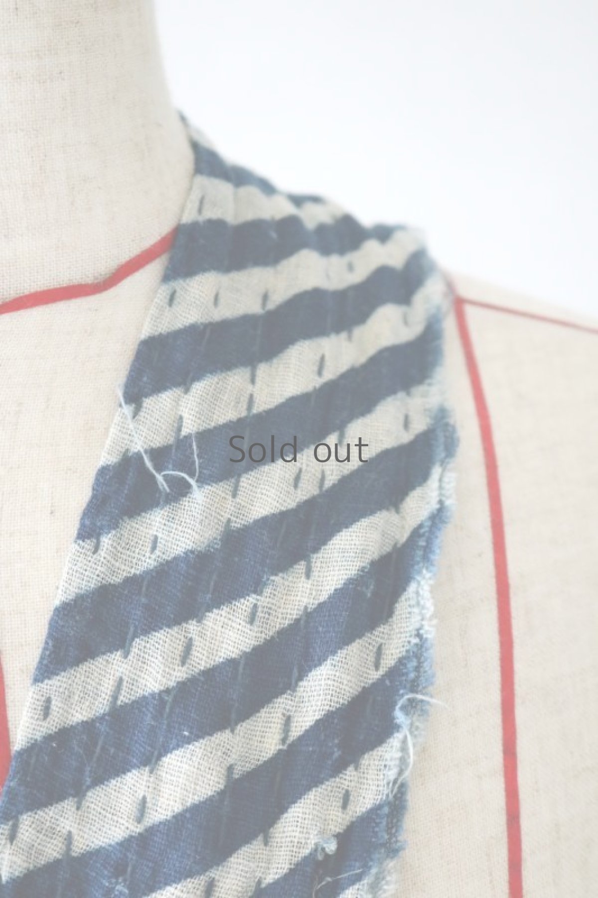 画像6: 【MITSUGU SASAKI】BORO古布　藍染パッチワーク　麻ショルダーバッグ(藍) (6)