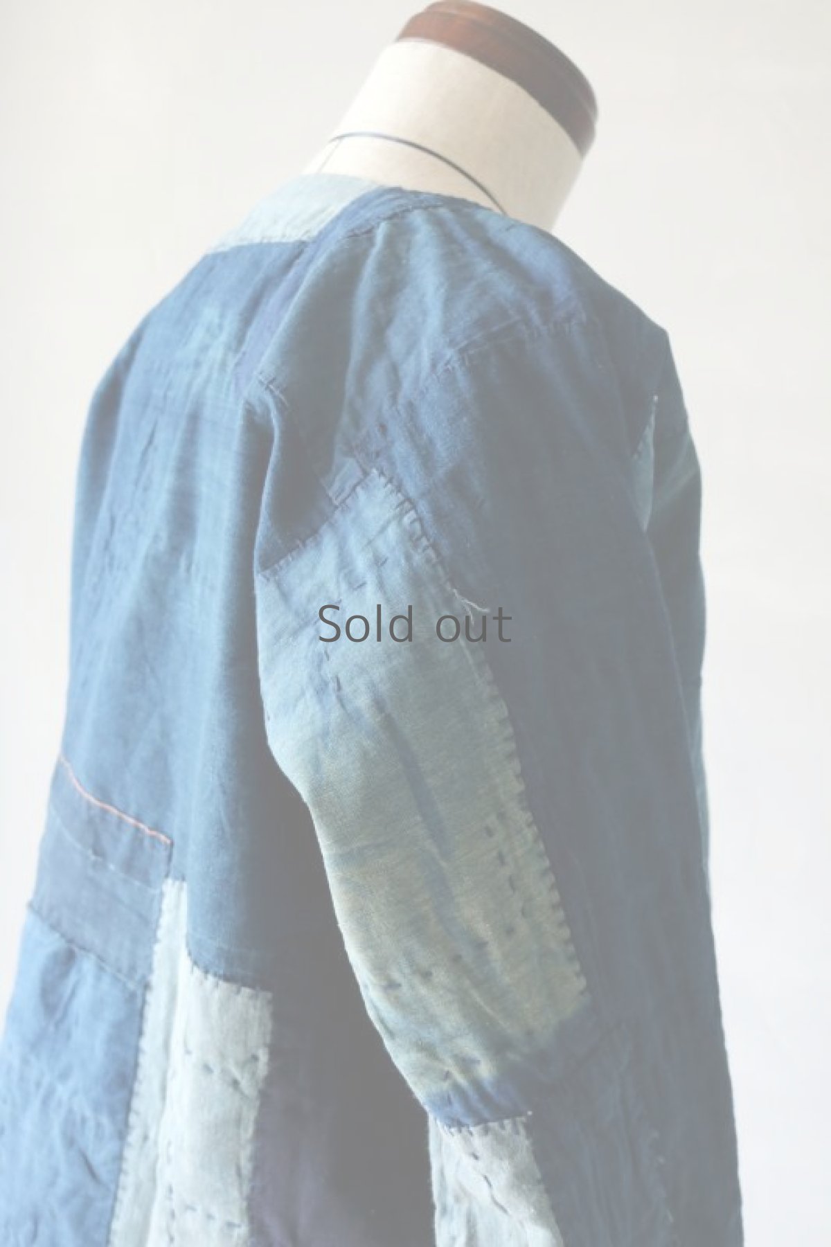 画像15: 【MITSUGU SASAKI】SUPER BORO BORO インディゴブルー　ワークシャツ（製造年月2021年12月） (15)