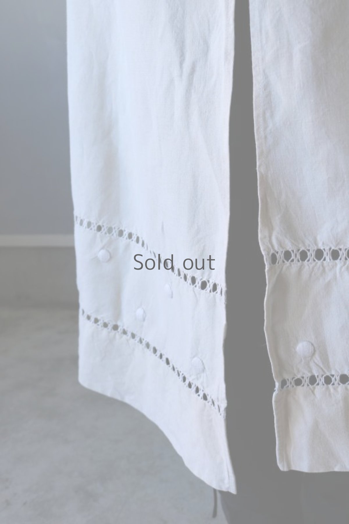 画像11: 【ササキチホ】アンティークリネン　ワークエプロン（生成り/JS/ポケット） (11)