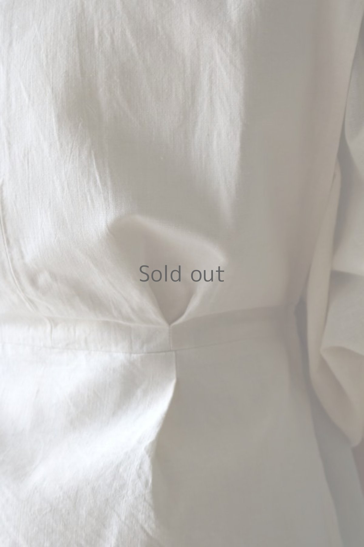 画像9: 【ササキチホ】アンティークリネン 長胴衣（白） (9)