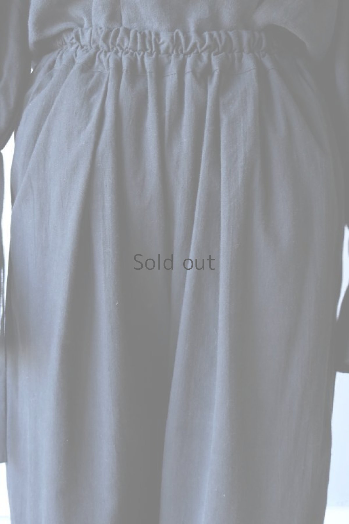 画像3: 【ササキチホ】アンティークリネン×染　裾レース　ワイドパンツ（黒） (3)