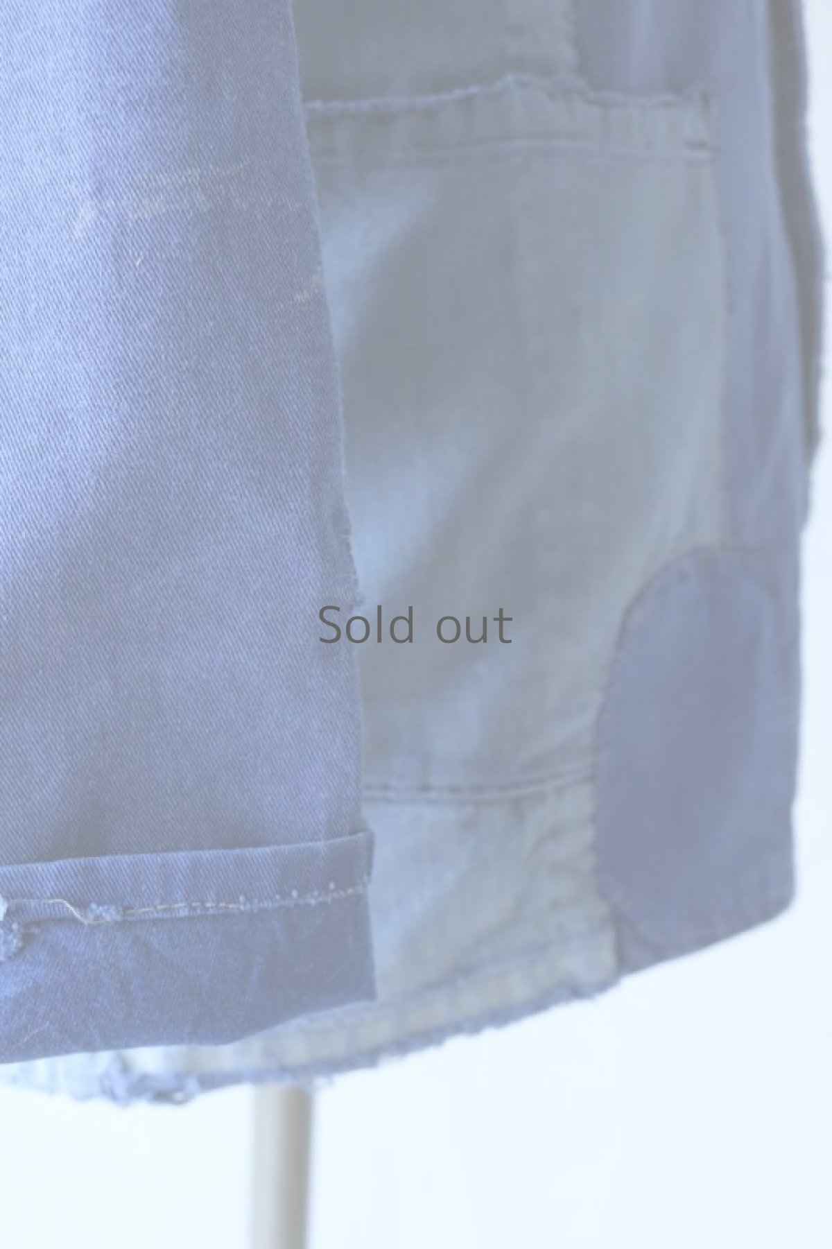 画像12: 【MITSUGU SASAKI】ビンテージリメイク　パッチワーク　ワークジャケット(ノッチドラペル＆スタンドカラー) (12)