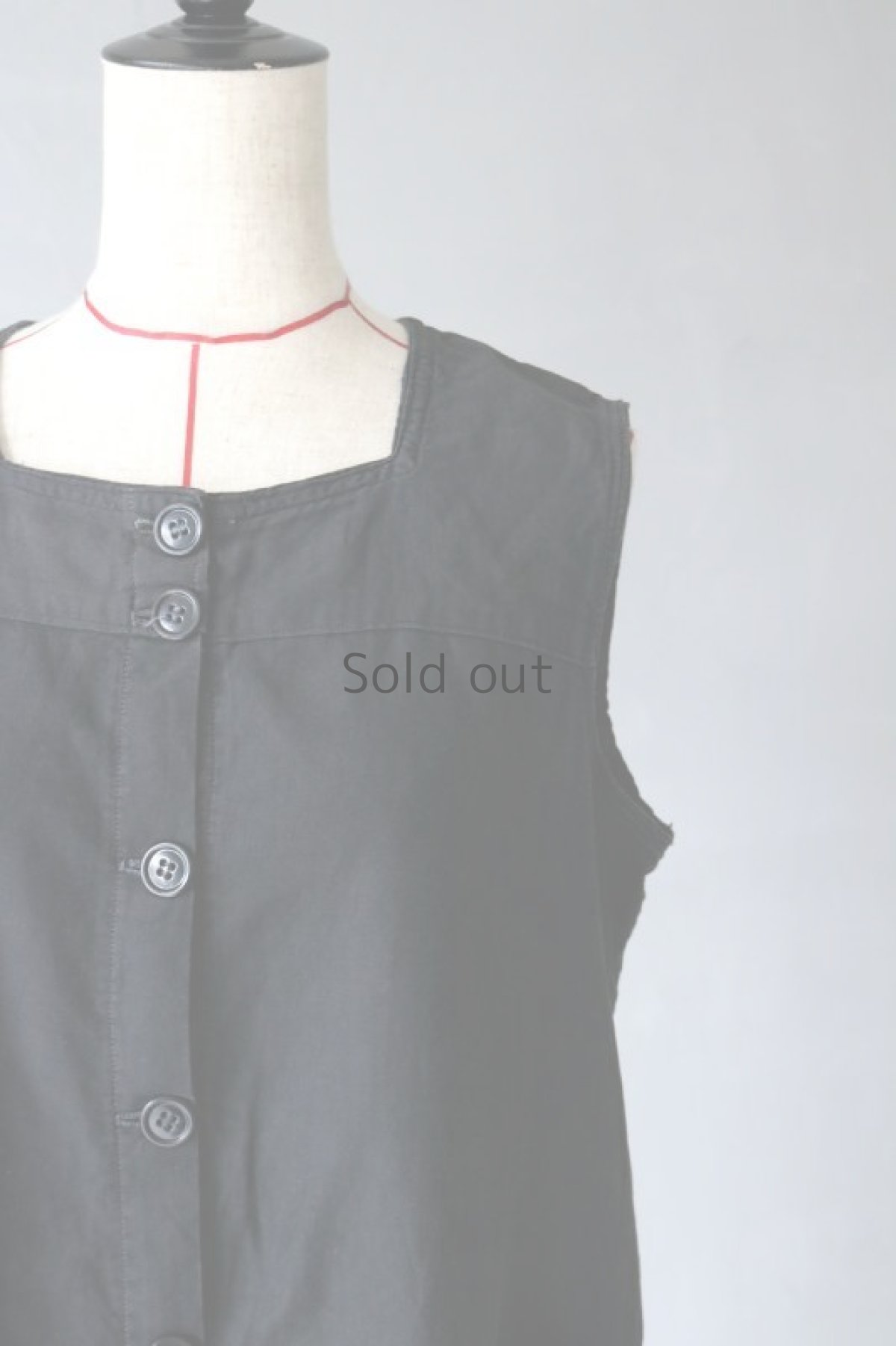 画像4: 【フランス】1940年代頃のノースリーブブラックワークドレス (4)