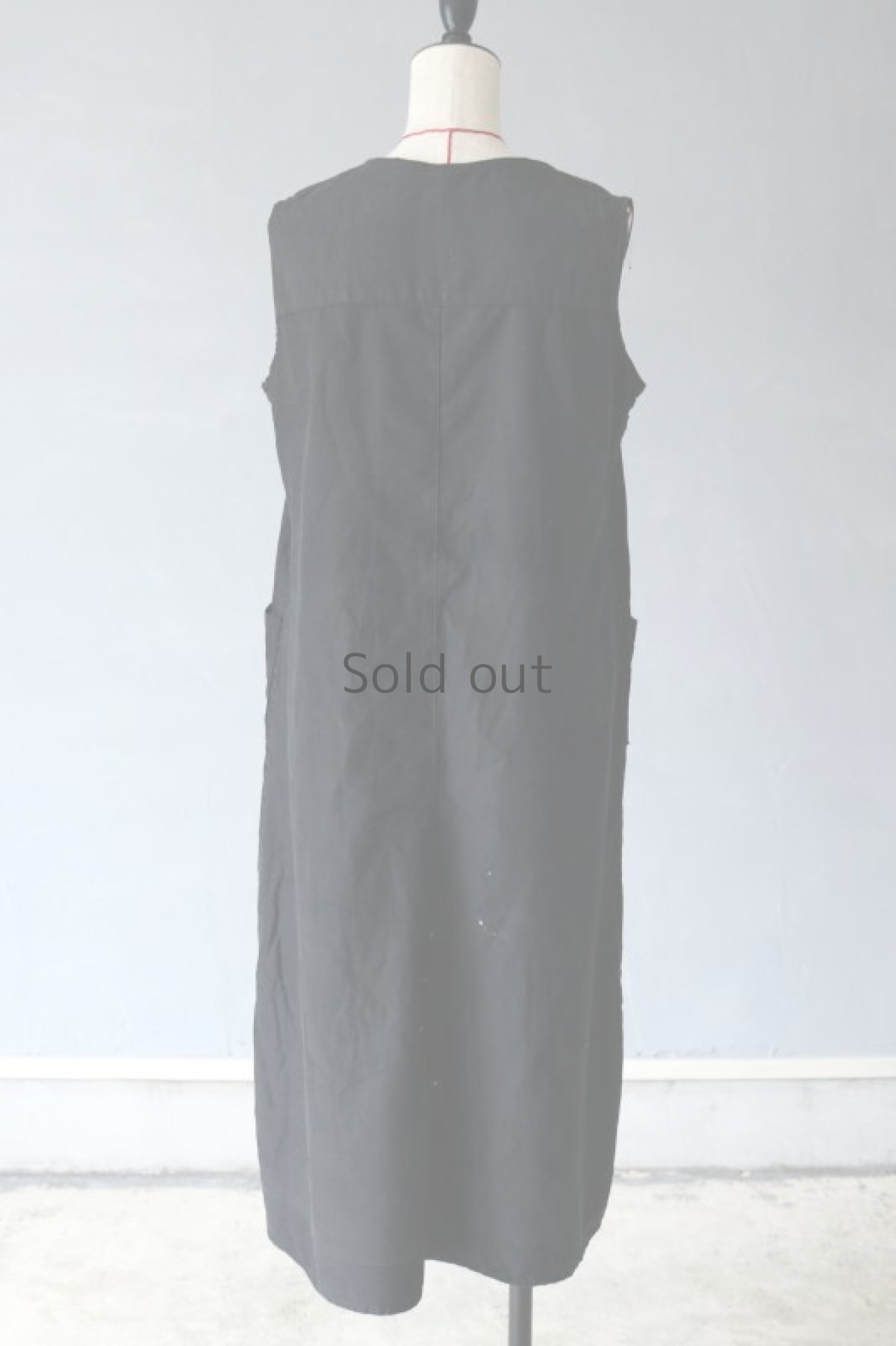 画像11: 【フランス】1940年代頃のノースリーブブラックワークドレス (11)