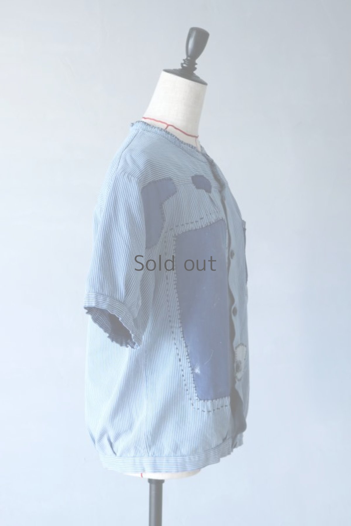 画像15: 【MITSUGU SASAKI】ビンテージリメイク　パッチワーク　ファーマーズワークシャツ (15)