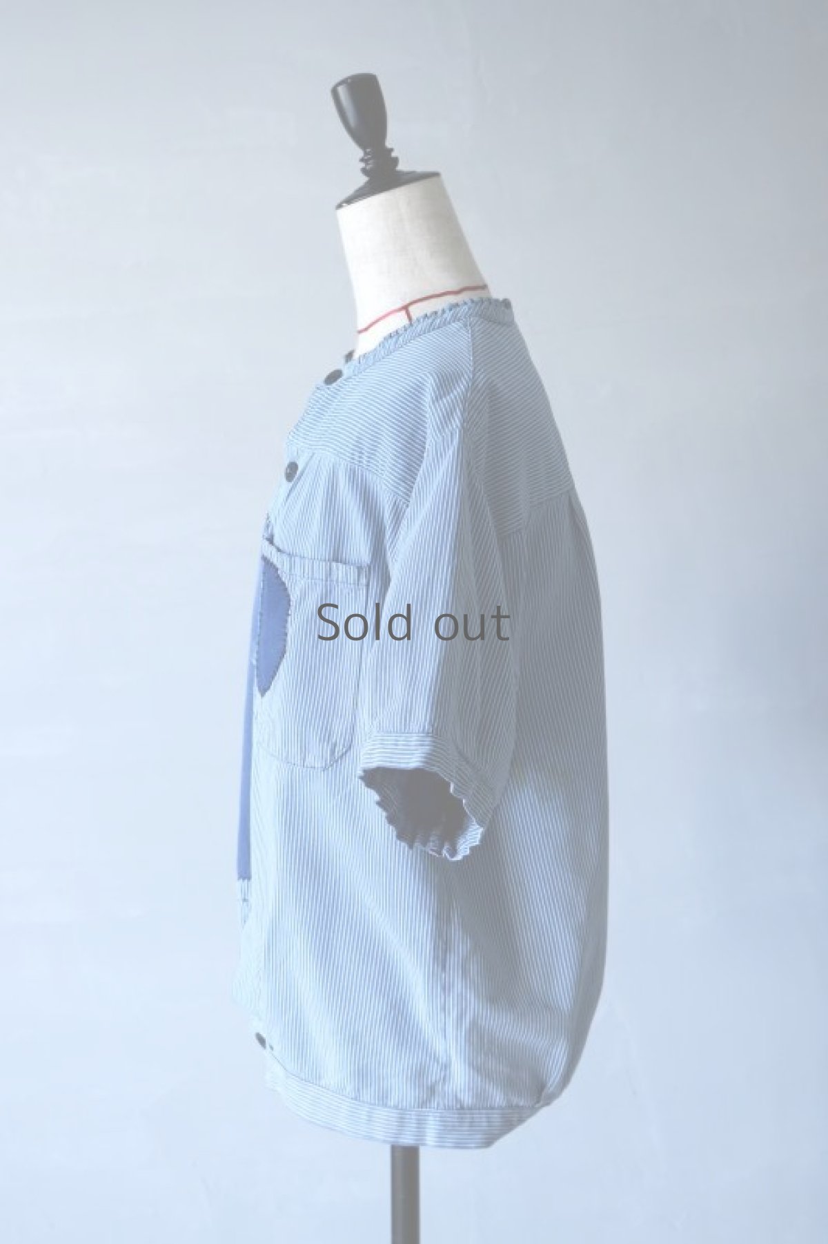 画像8: 【MITSUGU SASAKI】ビンテージリメイク　パッチワーク　ファーマーズワークシャツ (8)