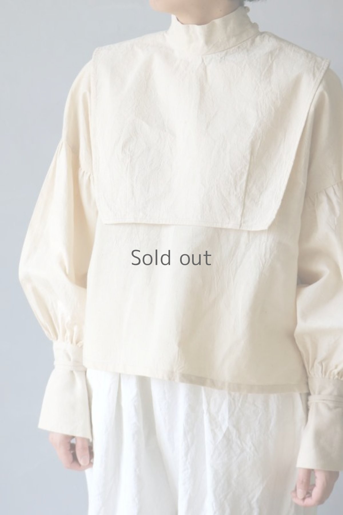 画像2: 【ササキチホ】アンティークリネン 修道女の襟掛け（生成り） (2)