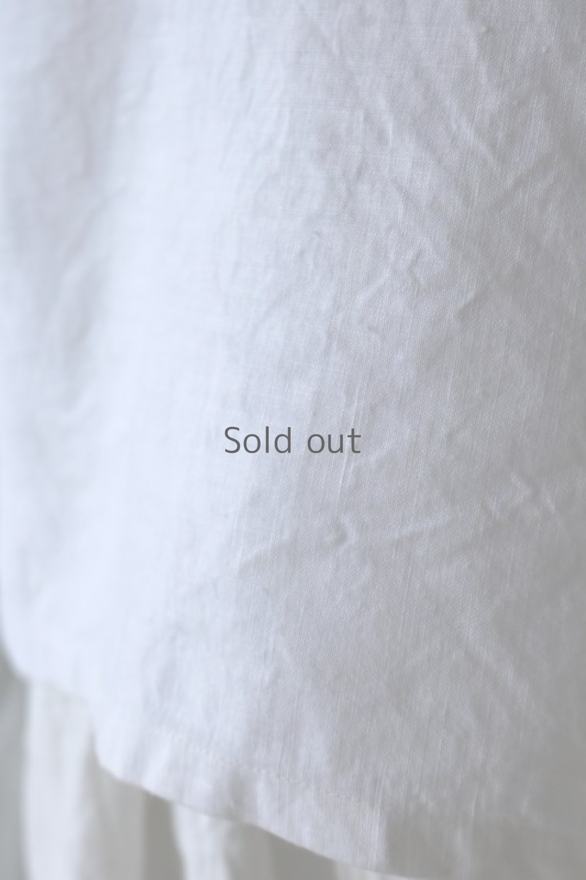 画像6: 【ササキチホ】アンティークリネンと古布　ロングカフスブラウス（白と薄水色） (6)