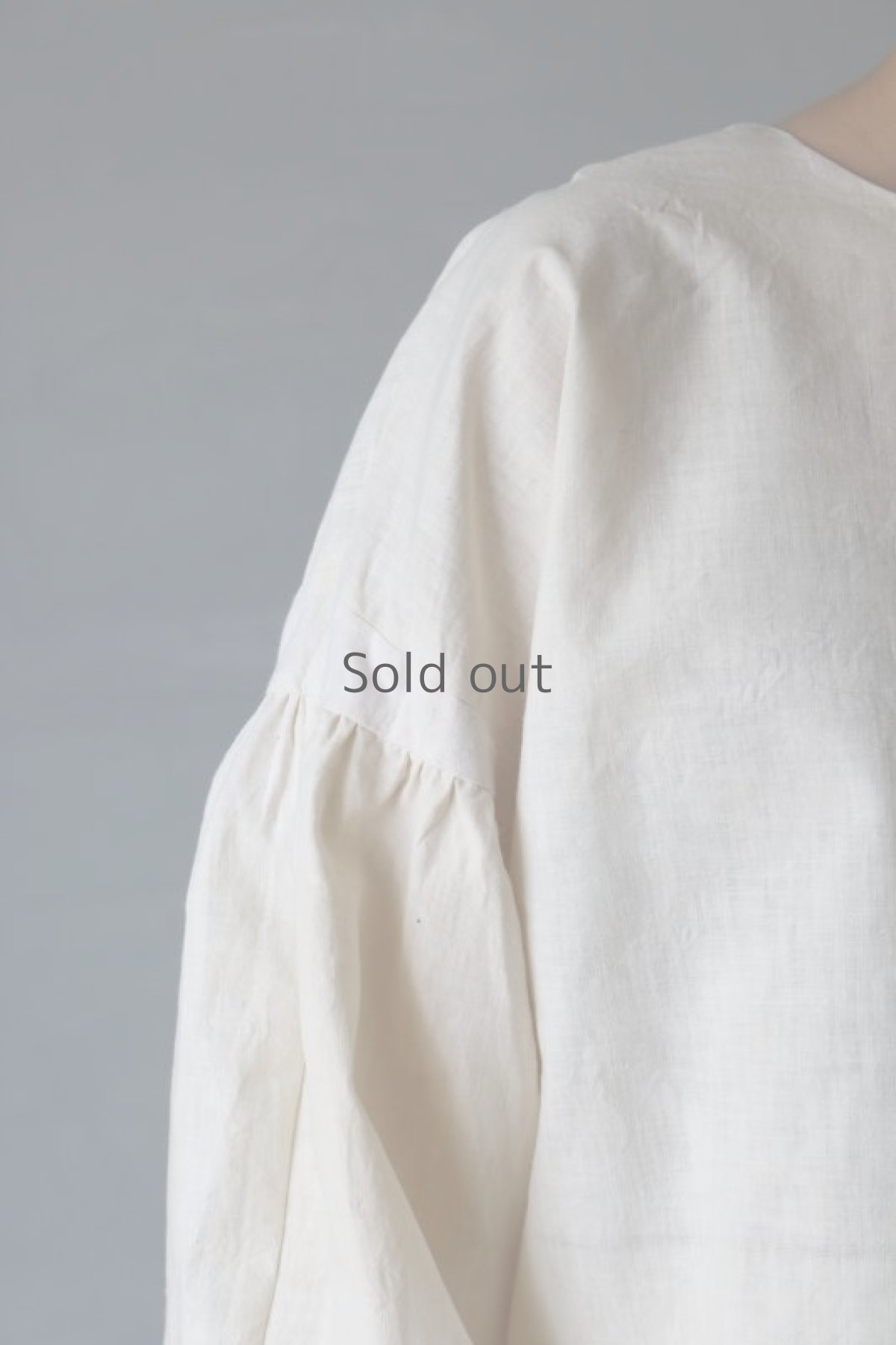 画像3: 【ササキチホ】古布綿　ロングカフスブラウス（生成りと薄ピンク色） (3)