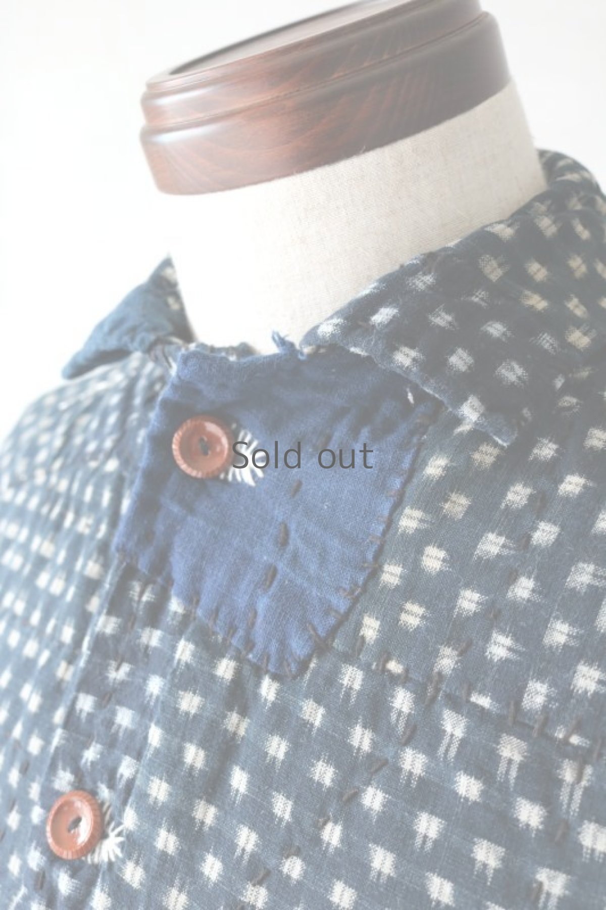 画像4: 【MITSUGU SASAKI】SUPER BORO BORO インディゴ絣ジャケット（製造年月2022年2月） (4)